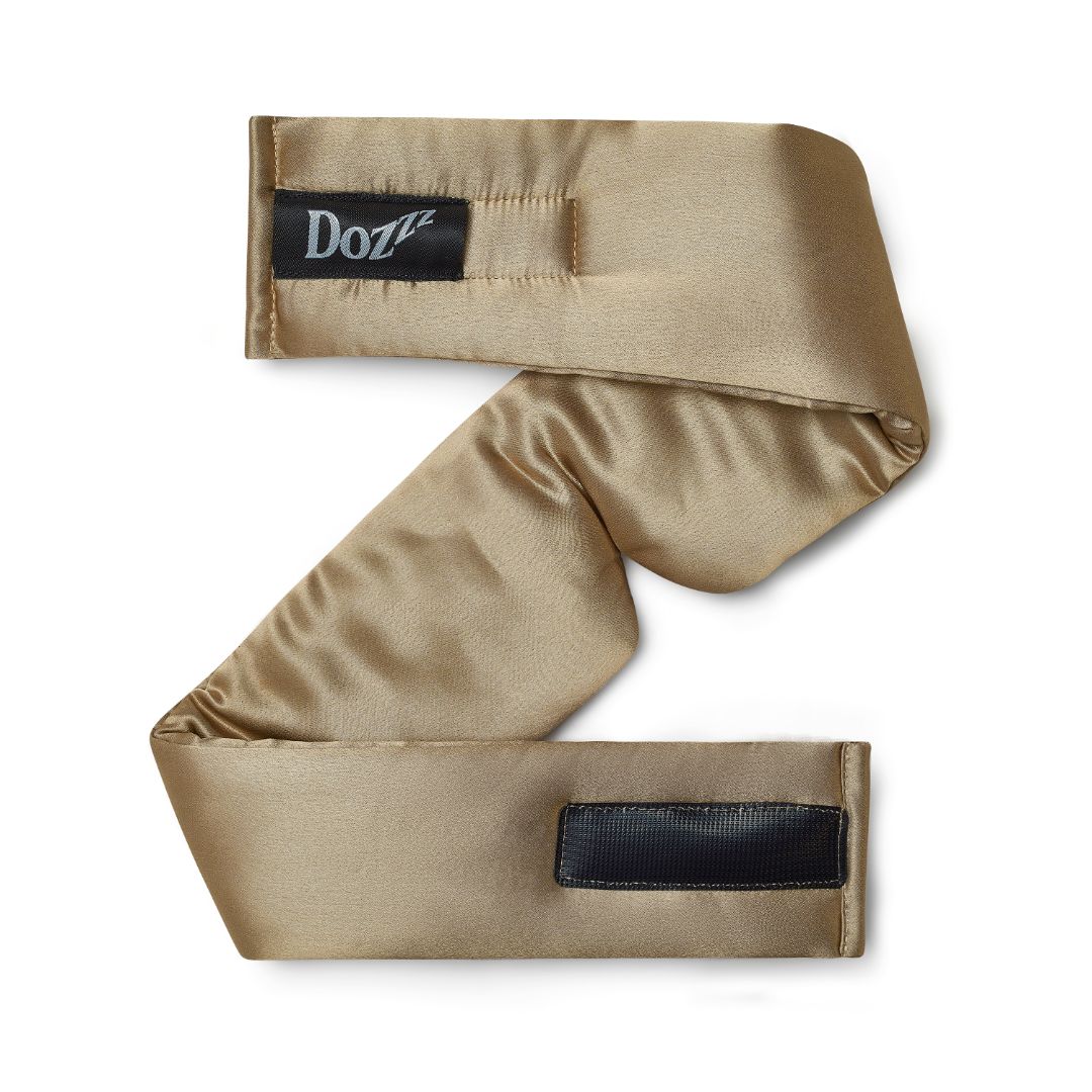 Luxury 22 Momme Mulberry Silk Eye Mask in Camel/Gold