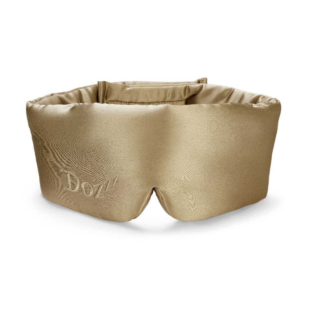 Luxury 22 Momme Mulberry Silk Eye Mask in Camel/Gold