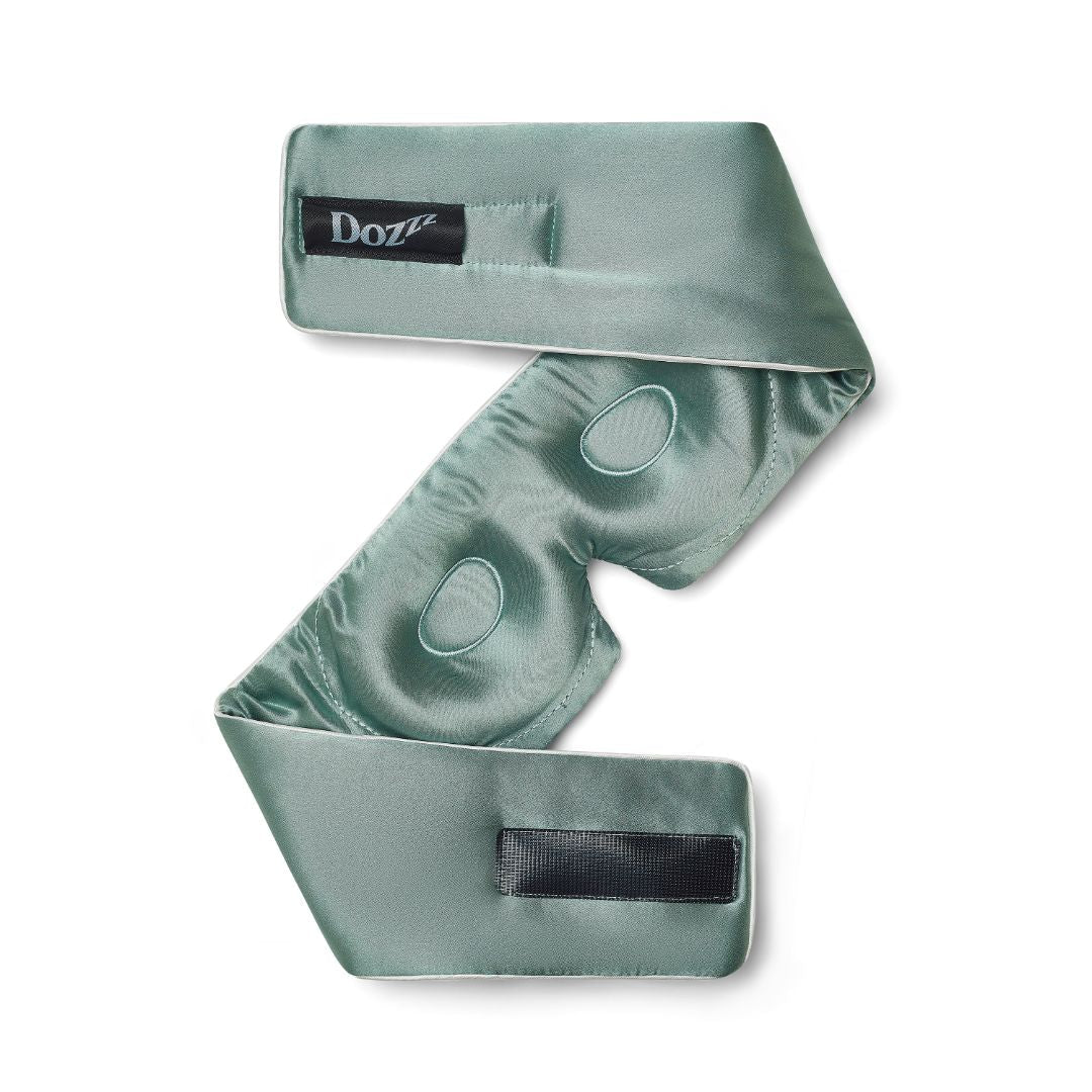 3D Mulberry Silk Eye Mask in Aqua Haze - Dozzz