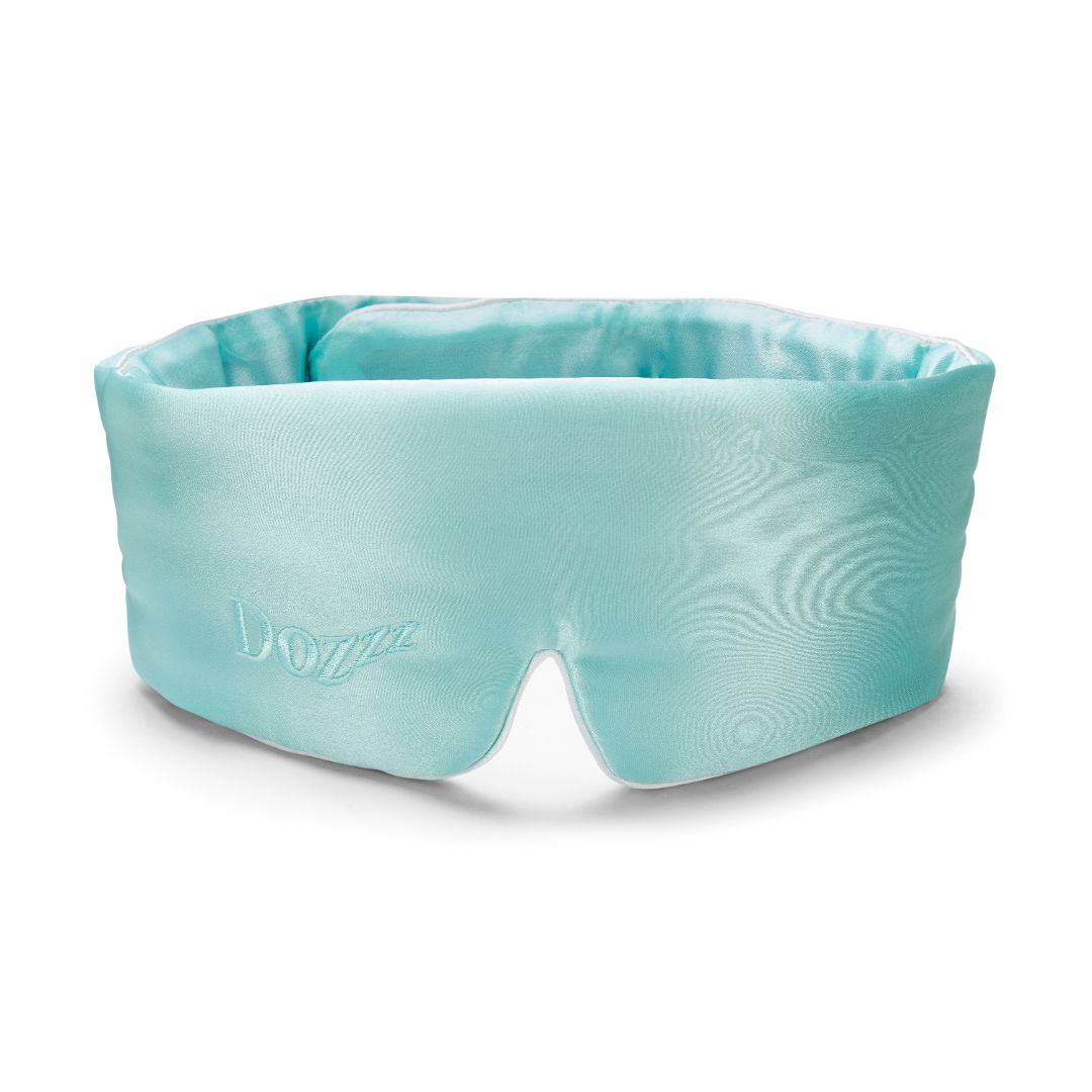 3D Mulberry Silk Eye Mask in Celeste Blue - Dozzz
