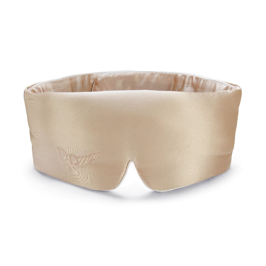 3D Mulberry Silk Eye Mask in Champagne - Dozzz