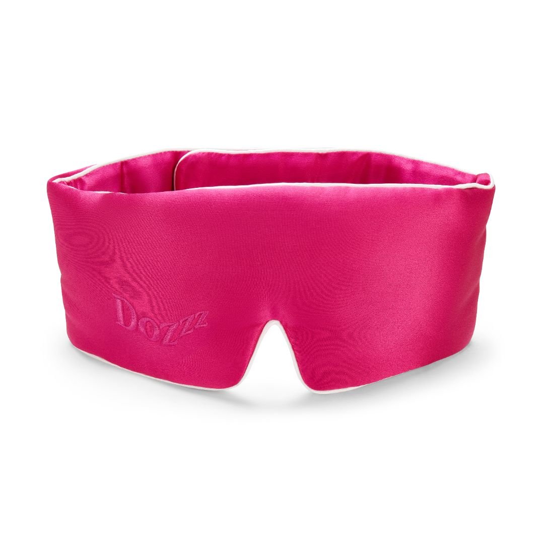 3D Mulberry Silk Eye Mask in Dark Fuchsia - Dozzz
