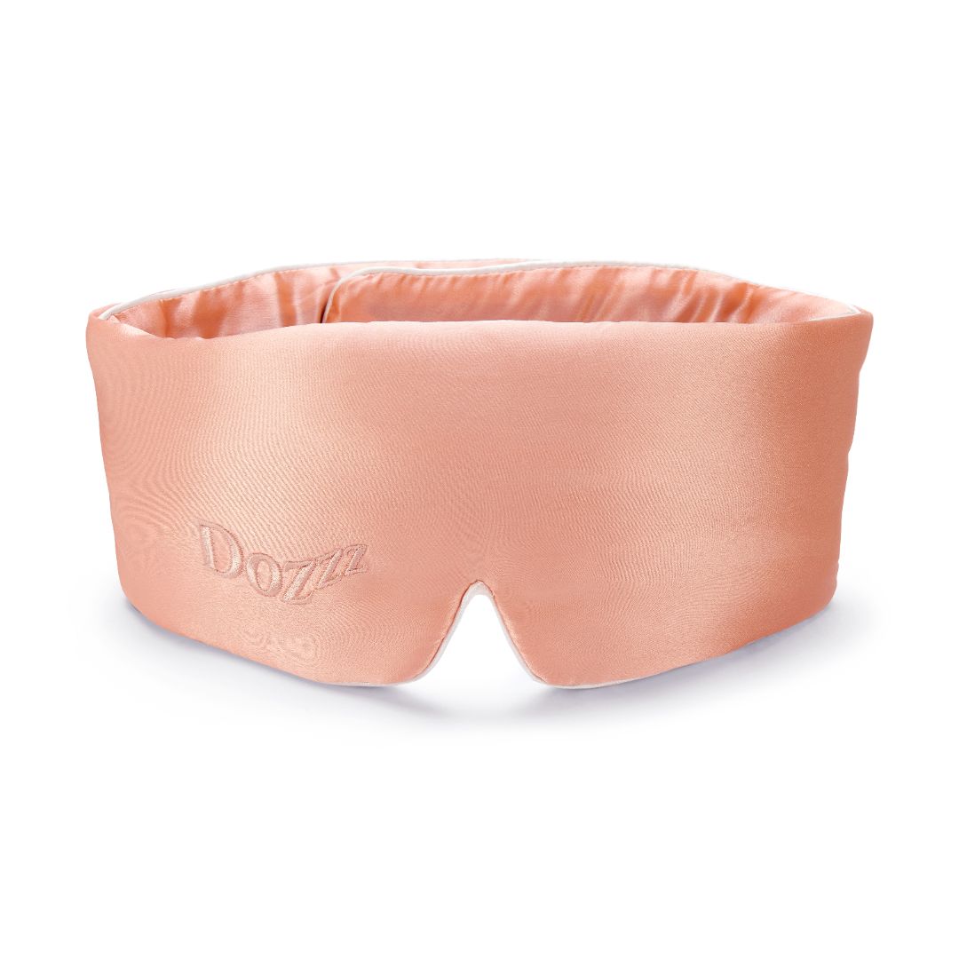 3D Mulberry Silk Eye Mask in Peach Pink - Dozzz