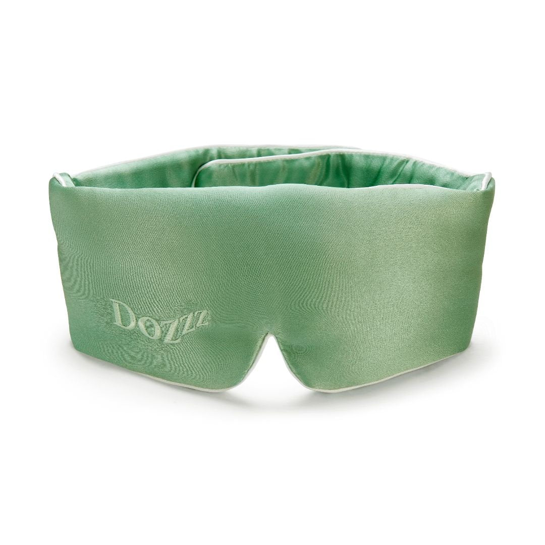 3D Mulberry Silk Eye Mask in Pistachio - Dozzz
