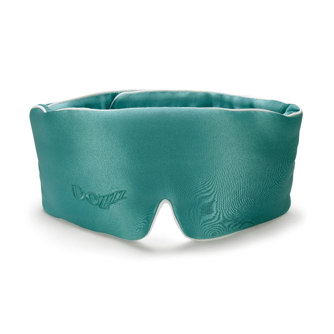 3D Mulberry Silk Eye Mask in Teal - Dozzz