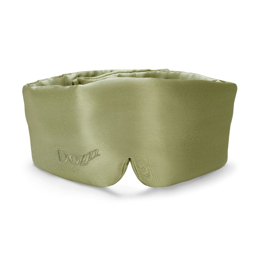 Luxury 22 Momme Mulberry Silk Eye Mask in Olive Green