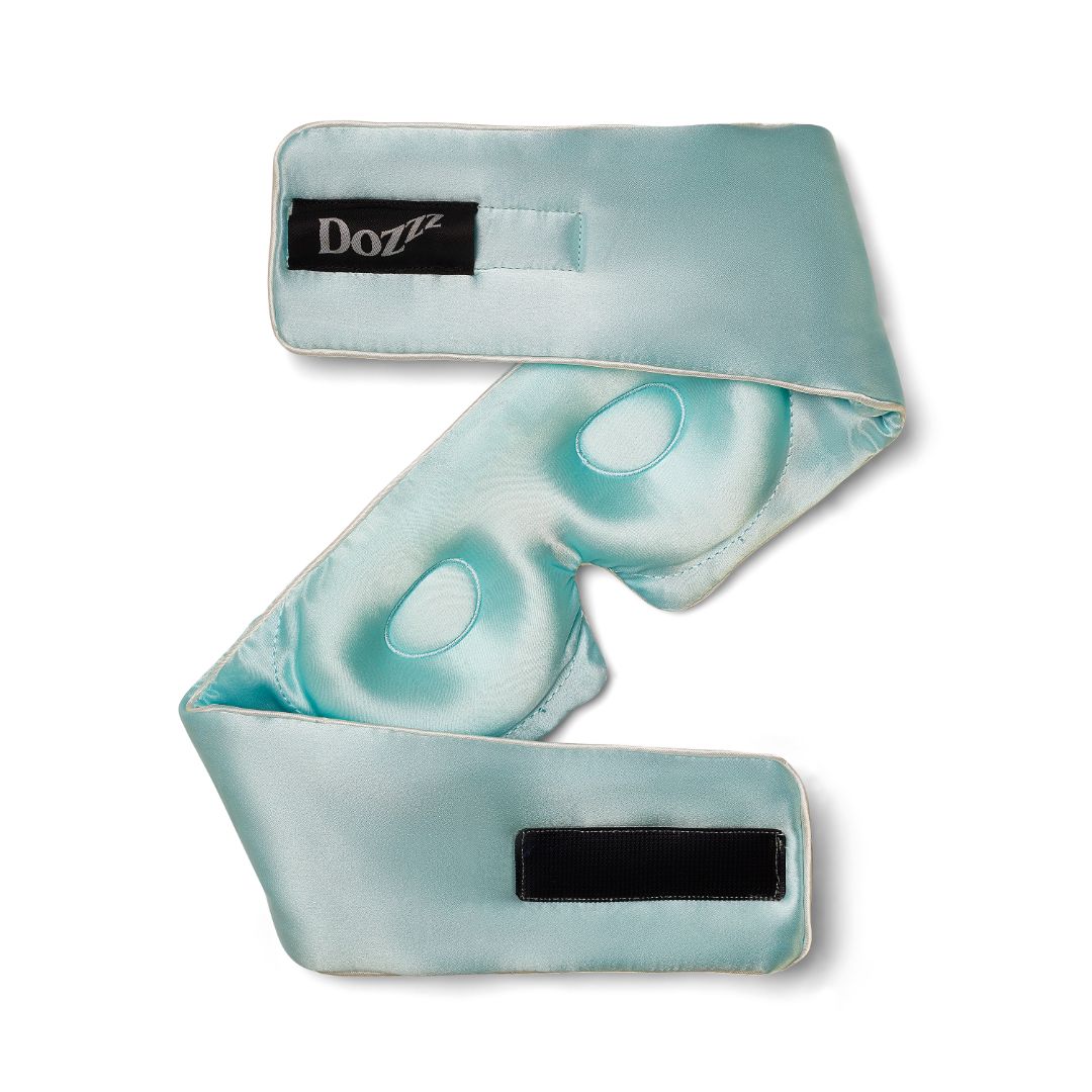 3D Mulberry Silk Eye Mask in Celeste Blue