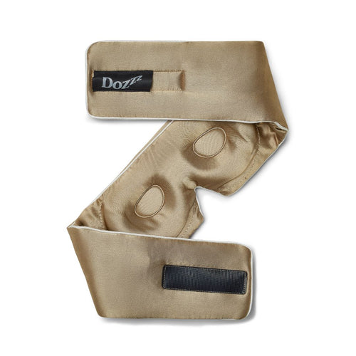 3D Mulberry Silk Eye Mask in Camel/Gold