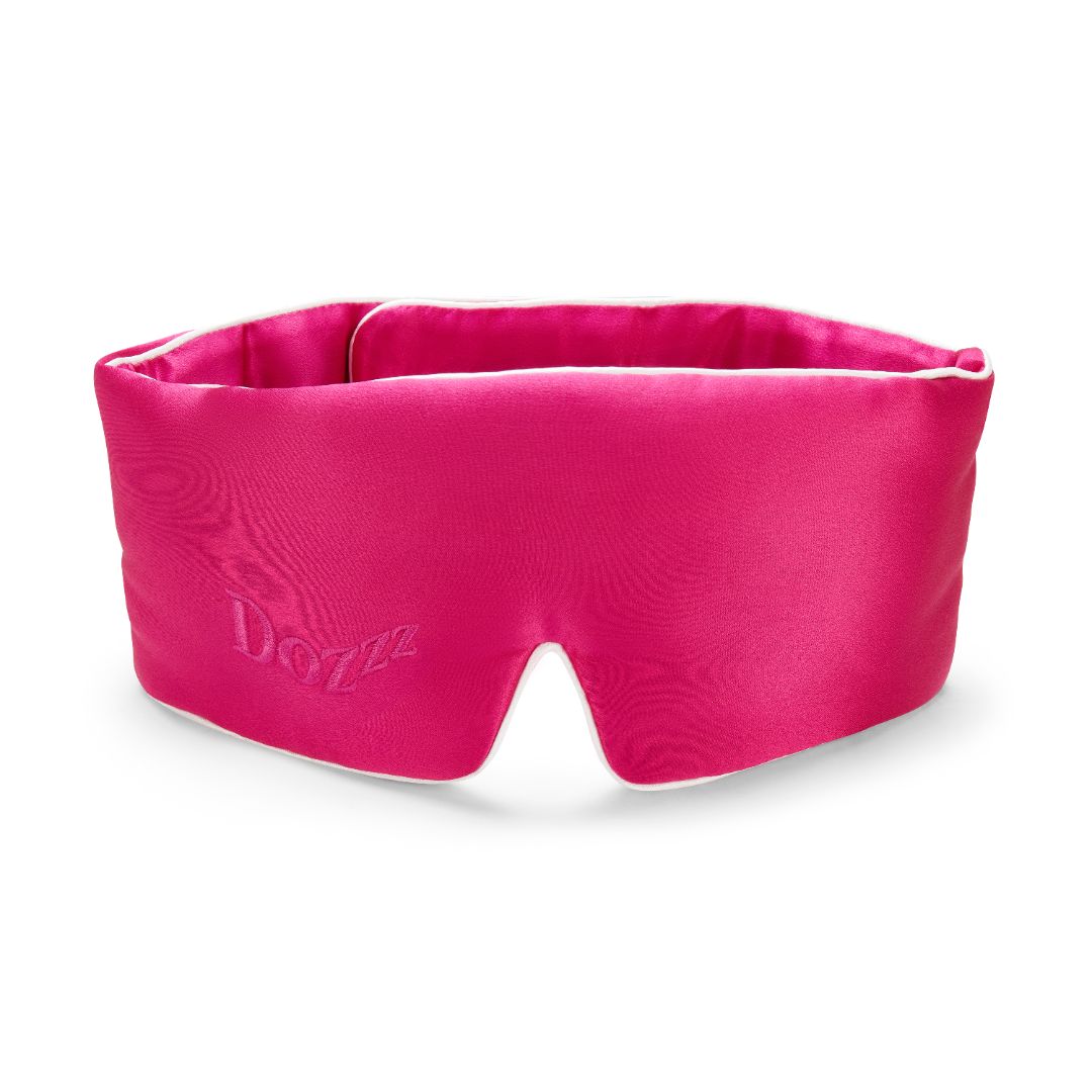 3D Mulberry Silk Eye Mask in Dark Fuchsia