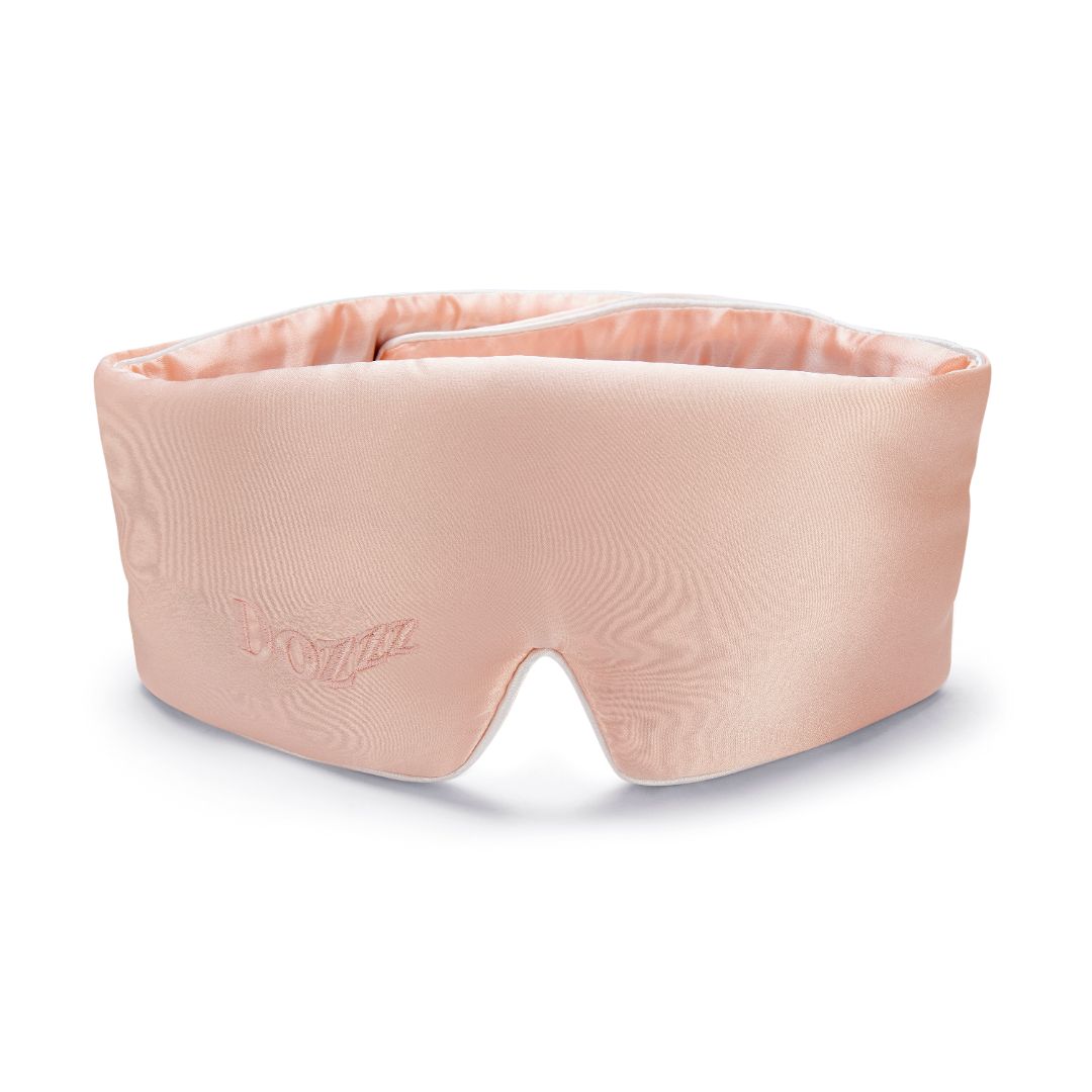 Dozzz 3D contoured silk sleep mask in Rose Pink