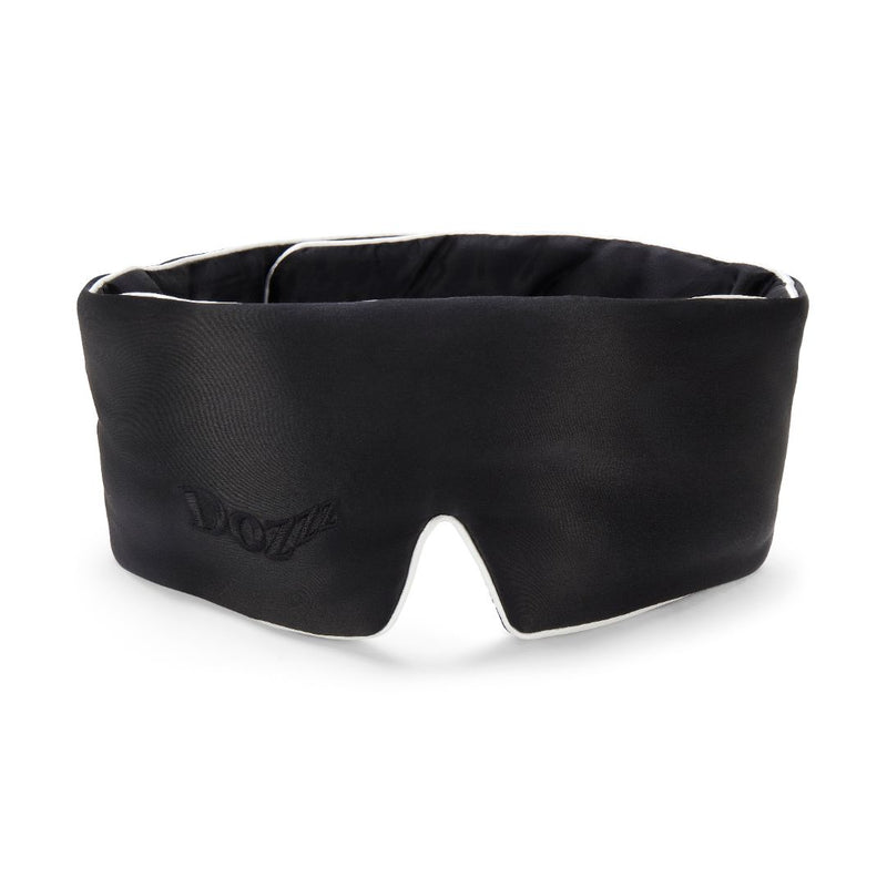 Dozzz 3D contoured silk sleep mask in Extra Black