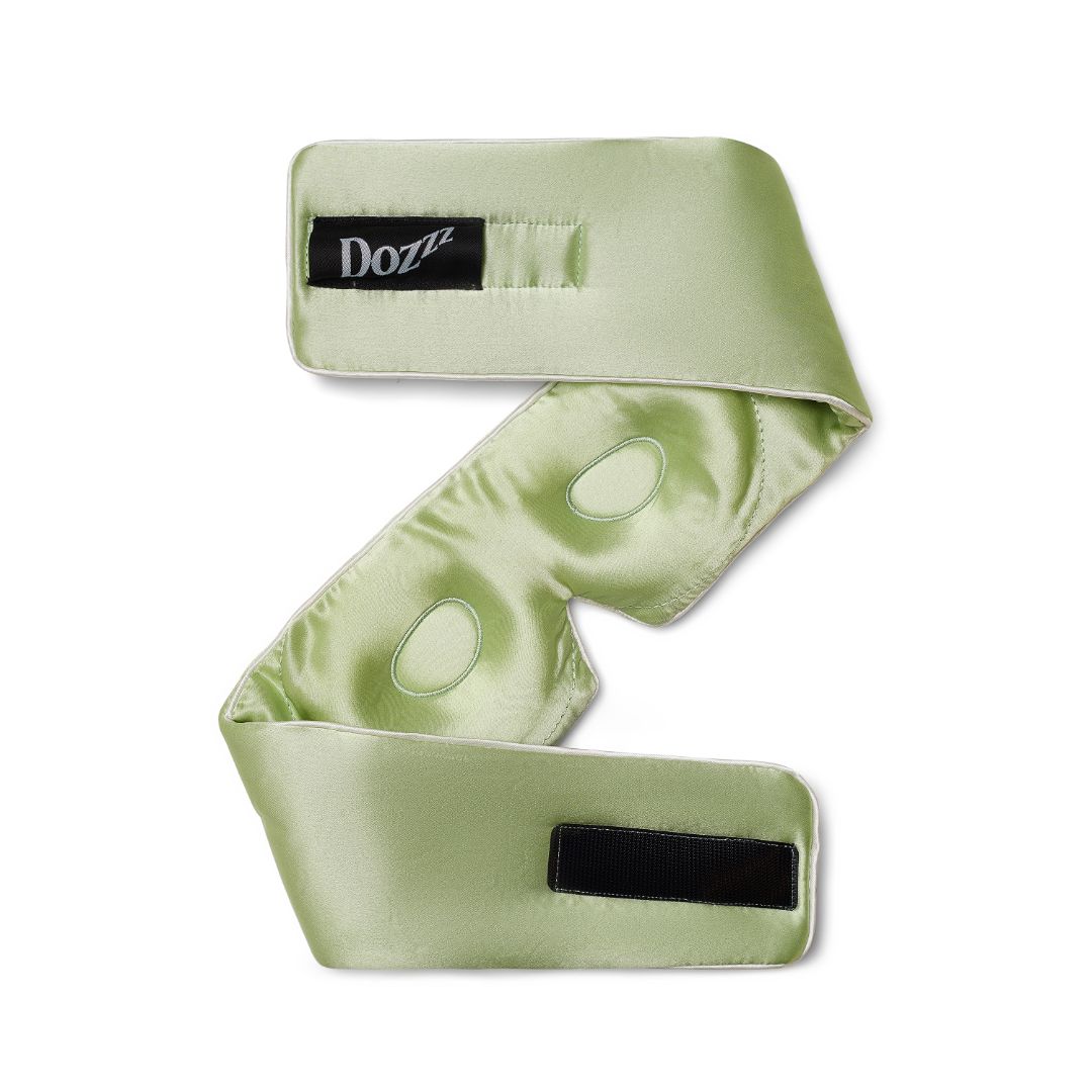 3D Mulberry Silk Eye Mask in Patina Green