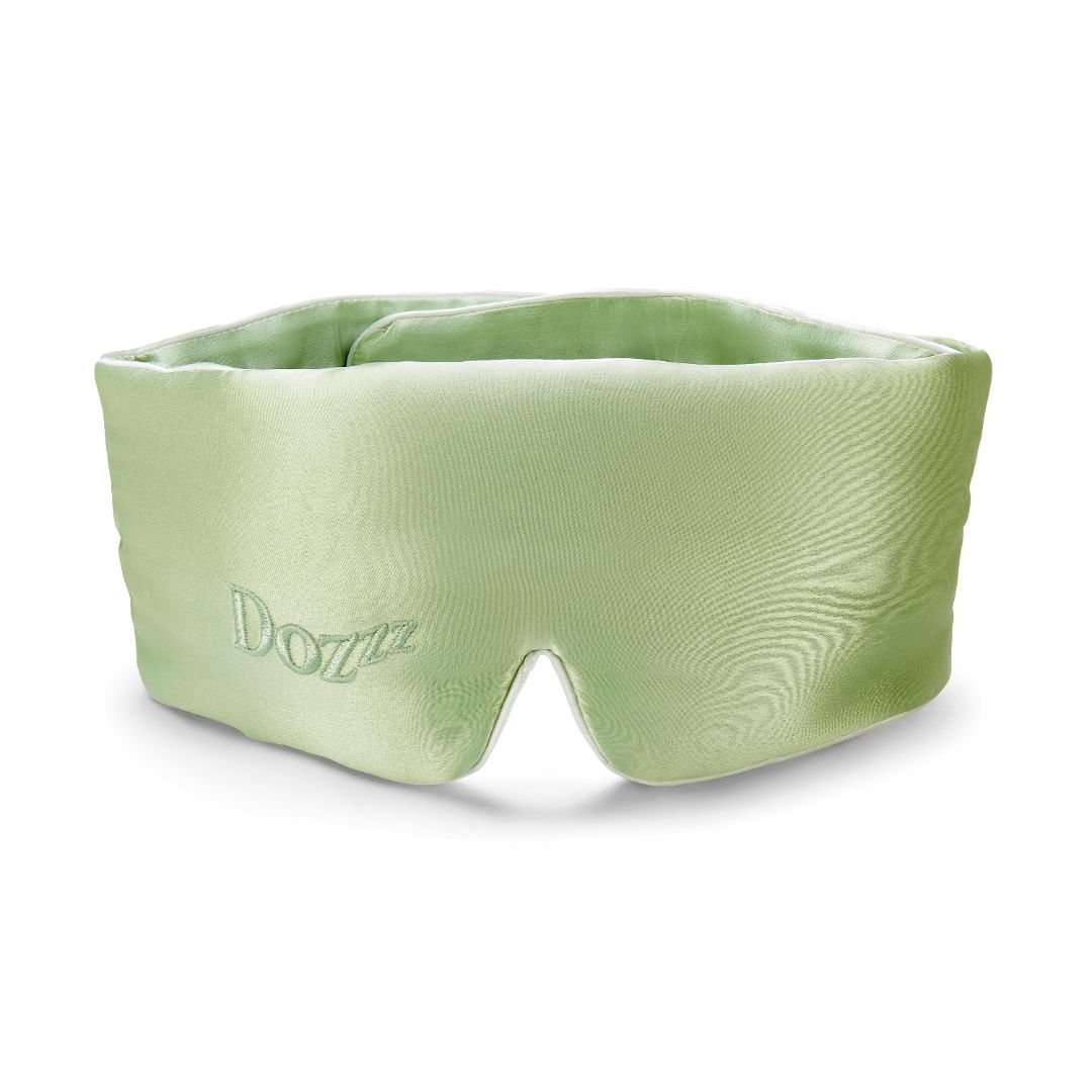 3D Mulberry Silk Eye Mask in Patina Green