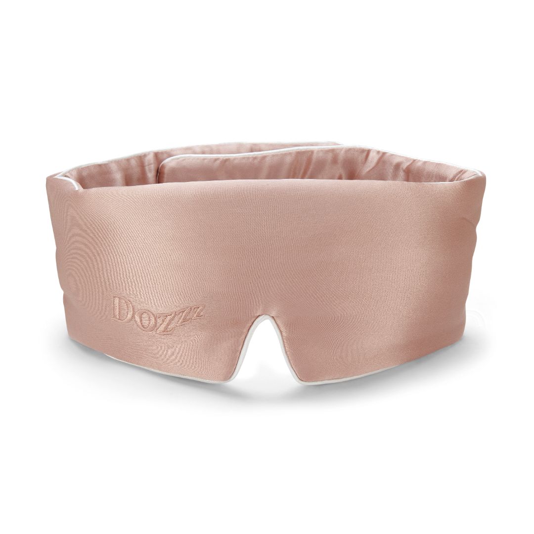 3D Mulberry Silk Eye Mask in Rose Quartz