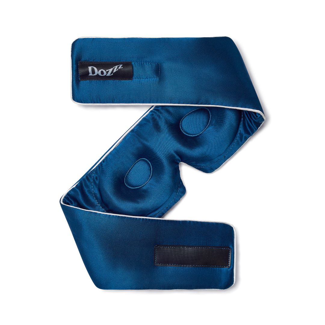 3D Mulberry Silk Eye Mask in Navy Blue