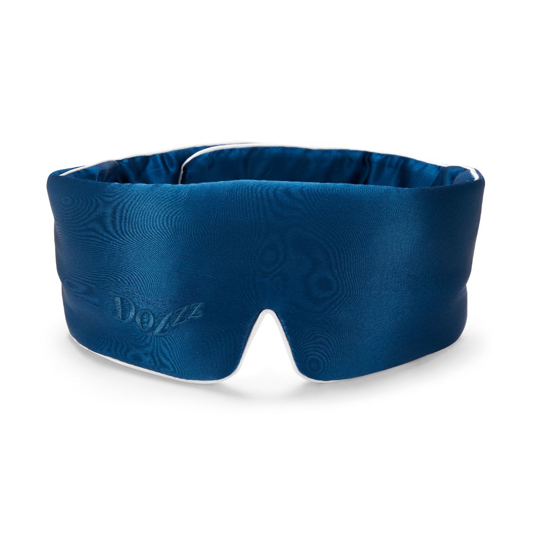 3D Mulberry Silk Eye Mask in Navy Blue