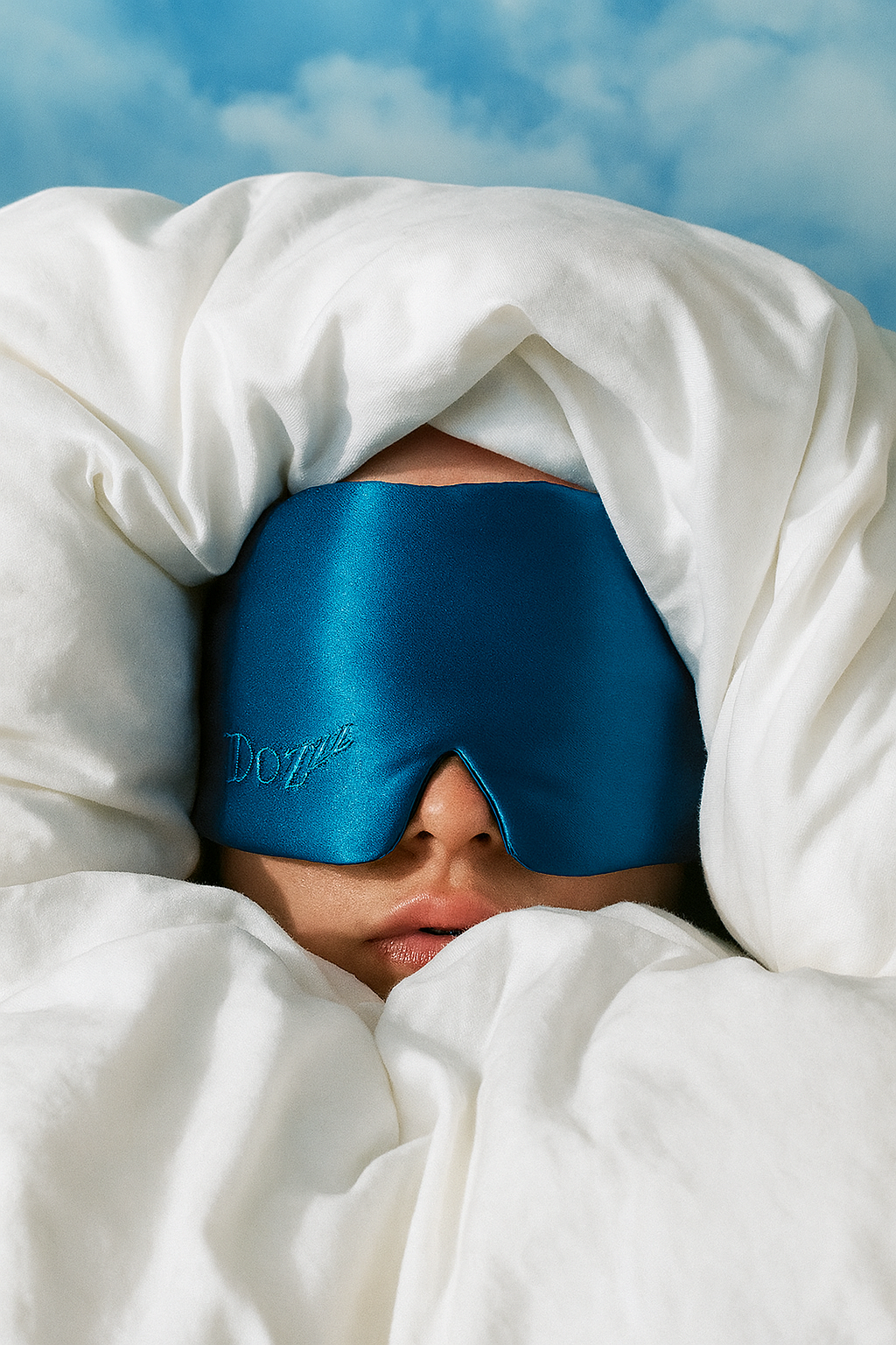 Luxury 22 Momme Mulberry Silk Eye Mask in Navy Blue