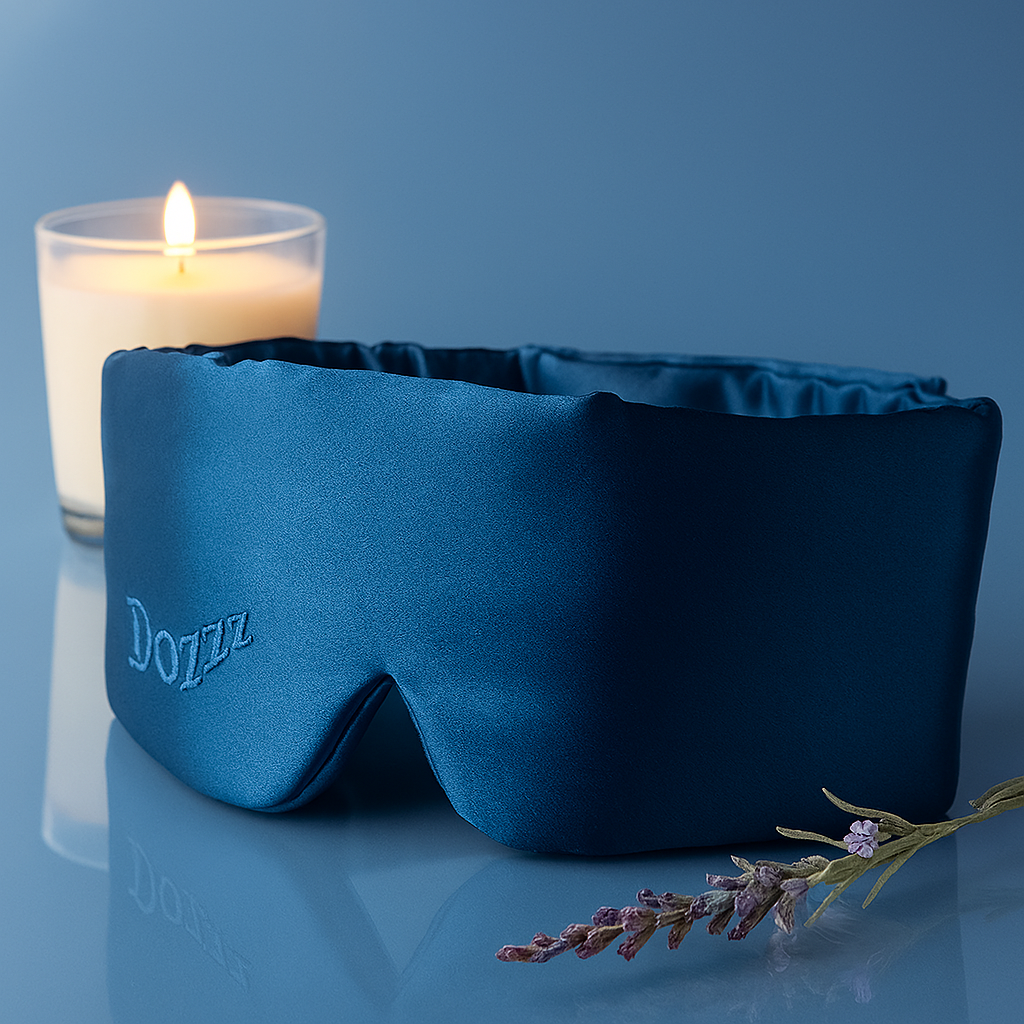 Luxury 22 Momme Mulberry Silk Eye Mask in Navy Blue