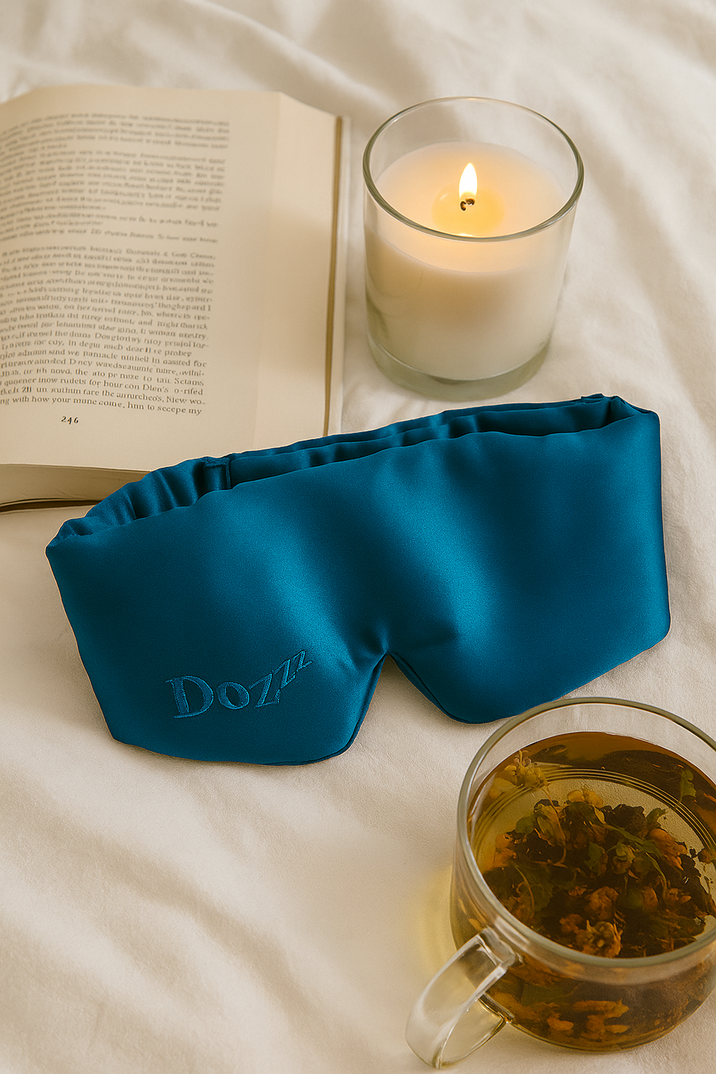 Luxury 22 Momme Mulberry Silk Eye Mask in Navy Blue