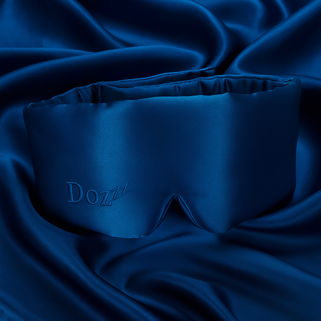 Luxury 22 Momme Mulberry Silk Eye Mask in Navy Blue