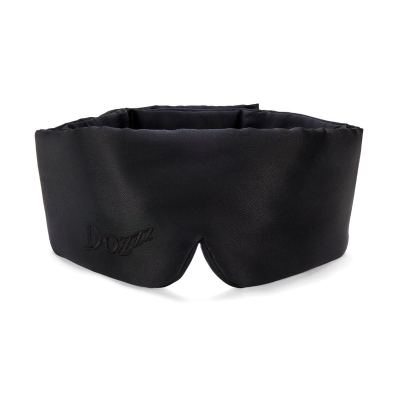 Dozzz 22 momme mulberry silk sleep mask in black
