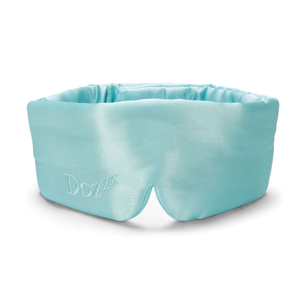 Dozzz 22 momme mulberry silk sleep mask in Celeste Blue