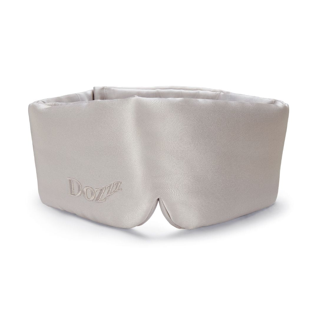 Dozzz 22 momme mulberry silk sleep mask in Glacier Grey