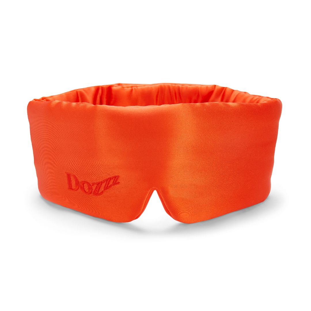 Dozzz 22 momme mulberry silk sleep mask in Orange