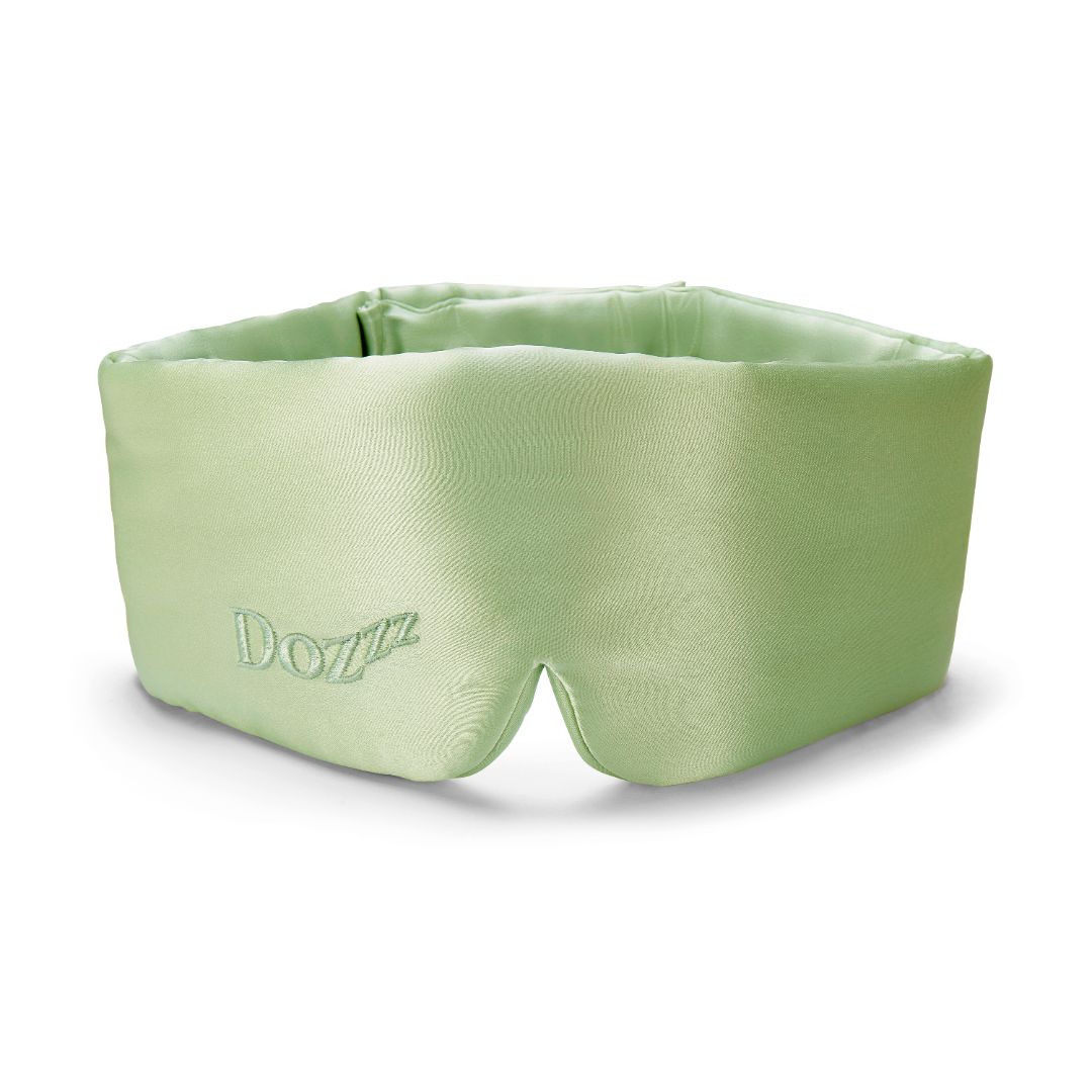 Dozzz 22 momme mulberry silk sleep mask in Patina Green