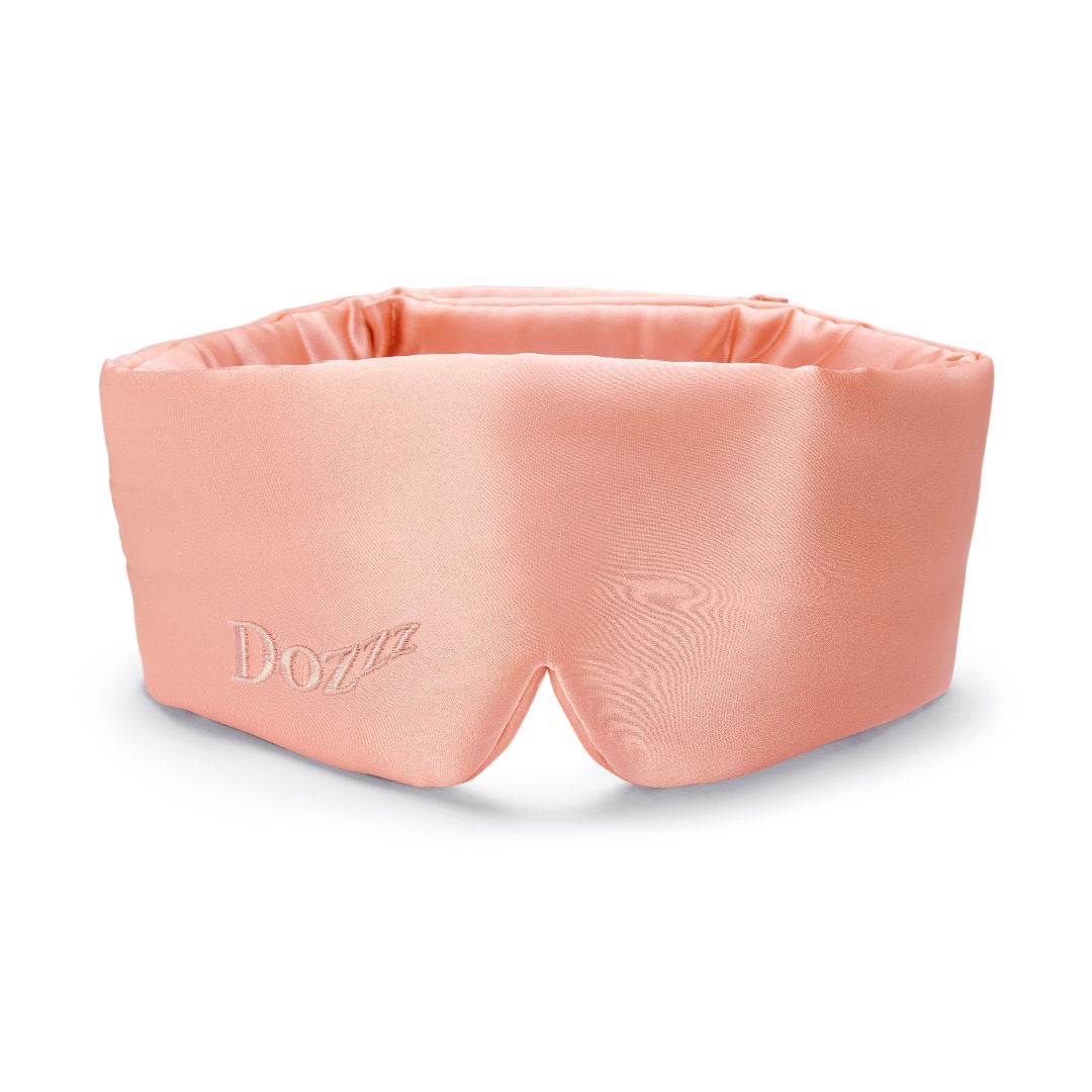 Dozzz 22 momme mulberry silk sleep mask in Peach