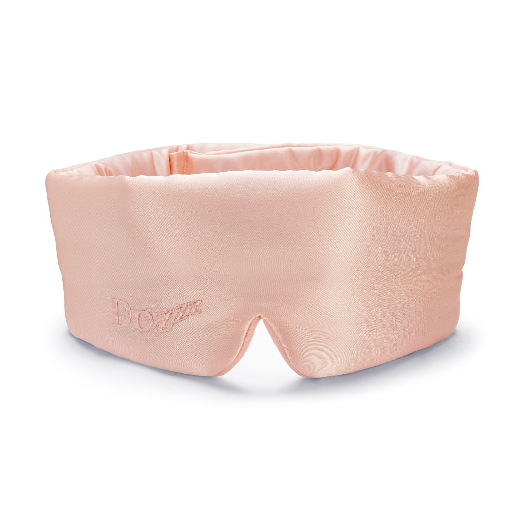 Luxury 22 Momme Mulberry Silk Eye Mask in Rose Pink - Dozzz