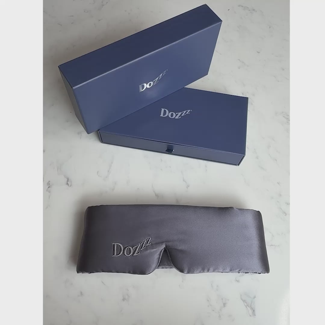 Luxury 22 Momme Mulberry Silk Eye Mask in Dark Grey