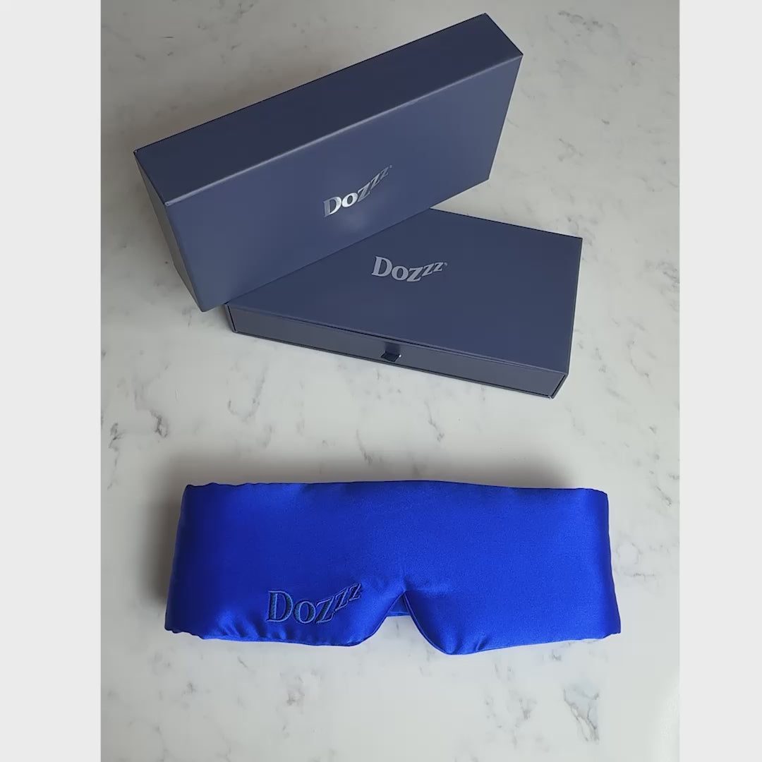 Luxury 22 Momme Mulberry Silk Eye Mask in Royal Blue