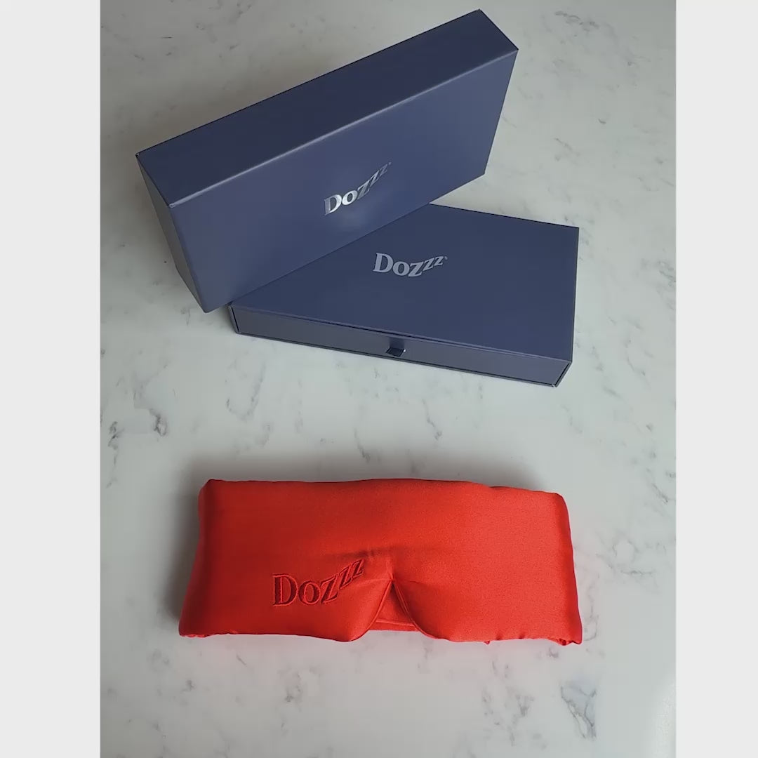 Luxury 22 Momme Mulberry Silk Eye Mask in Orange