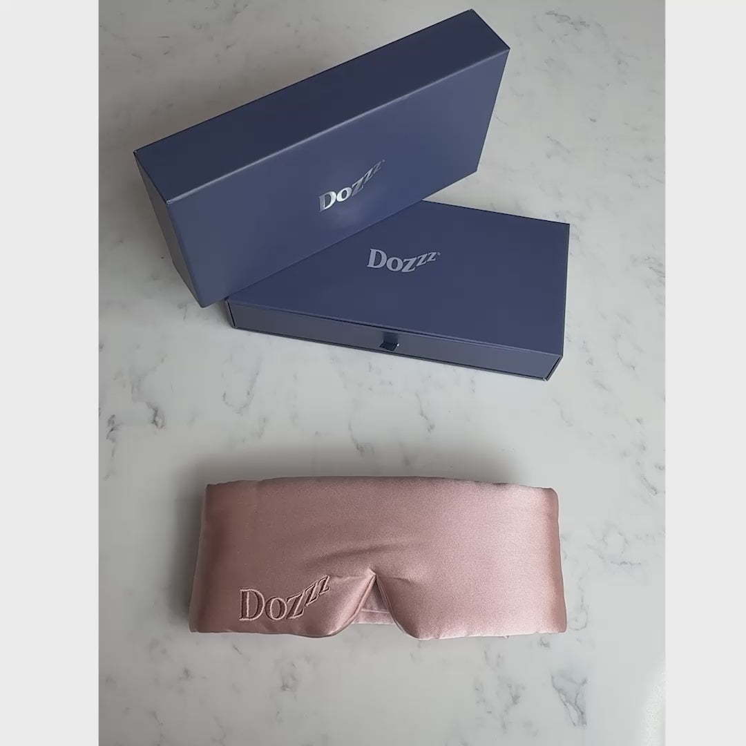 Luxury 22 Momme Mulberry Silk Eye Mask in Rose Quartz