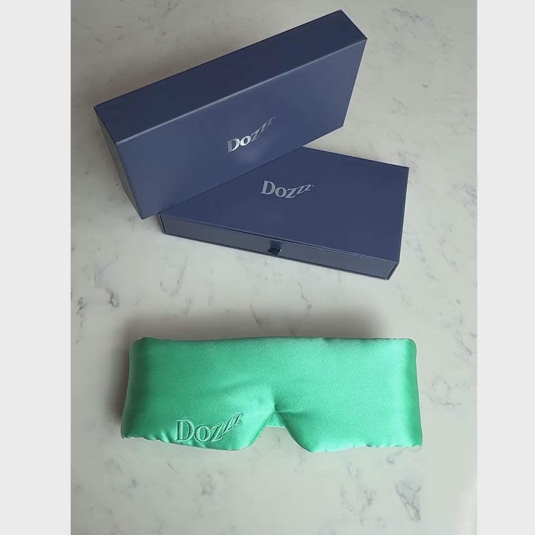 Luxury 22 Momme Mulberry Silk Eye Mask in Seafoam Green