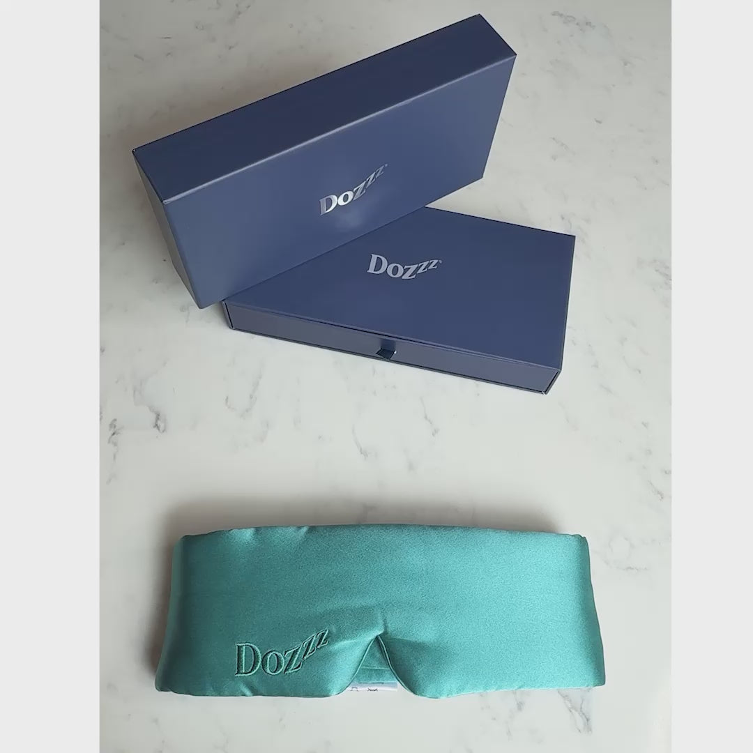 Luxury 22 Momme Mulberry Silk Eye Mask in Teal