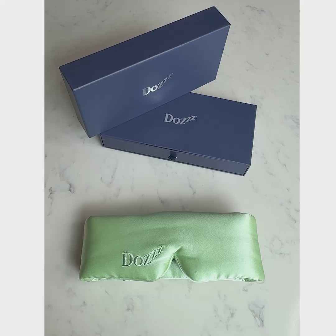 Luxury 22 Momme Mulberry Silk Eye Mask in Patina Green